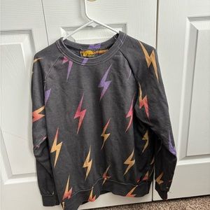 Aviator Nation crew neck lightening bolt sweatshirt